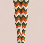 Chevron Pattern Graphic Tights Hosiery Pantyhose Z69-58
