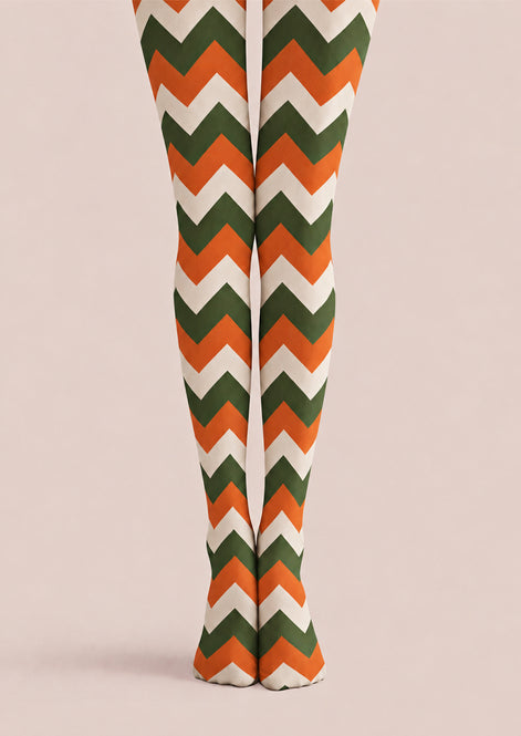 Chevron Pattern Graphic Tights Hosiery Pantyhose Z69-58