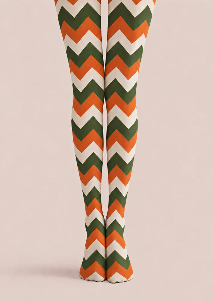 Chevron Pattern Graphic Tights Hosiery Pantyhose Z69-58
