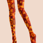 Fall Harvest Graphic Tights Hosiery Pantyhose Z69-6