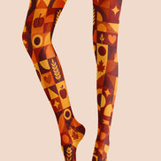 Fall Harvest Graphic Tights Hosiery Pantyhose Z69-6