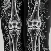 Gothic Bone Print Halloween Tights Hosiery Z69-61