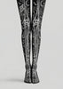 Gothic Bone Print Halloween Tights Hosiery Z69-61