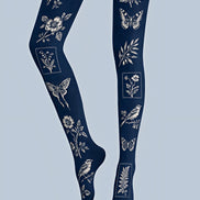 Vintage Floral Bird Butterfly Tights Pantyhose Z69-62