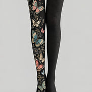 Vintage Butterfly Floral Tights Hosiery Pantyhose Z69-63