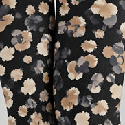 Black Watercolor Floral Tights Hosiery Pantyhose Z69-64