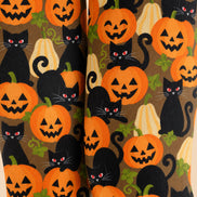 Halloween Pumpkin Cat Graphic Tights Pantyhose Z69-65