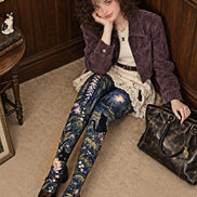 Moonlit Garden Cat Tights Hosiery Pantyhose Z69-66