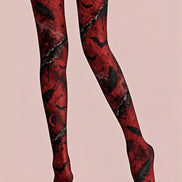 Dark Red Vampire Bat Tights Hosiery Pantyhose Z69-69