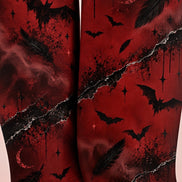 Dark Red Vampire Bat Tights Hosiery Pantyhose Z69-69