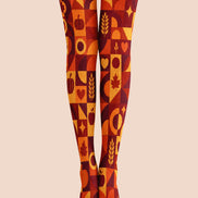 Fall Harvest Graphic Tights Hosiery Pantyhose Z69-6