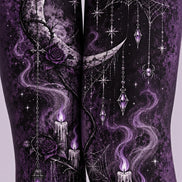 Purple Gothic Fantasy Tights Hosiery Pantyhose Z69-70
