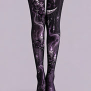 Purple Gothic Fantasy Tights Hosiery Pantyhose Z69-70