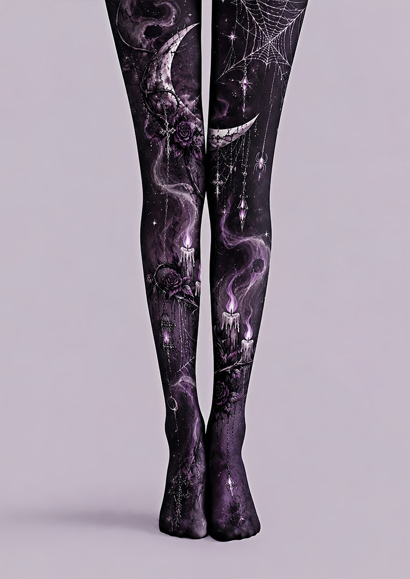 Purple Gothic Fantasy Tights Hosiery Pantyhose Z69-70