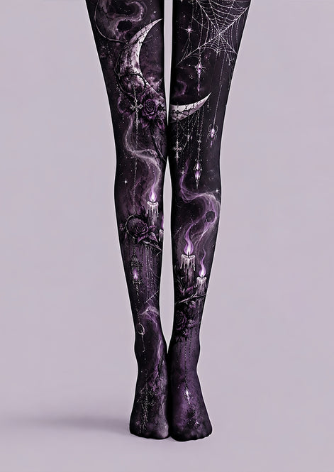 Purple Gothic Fantasy Tights Hosiery Pantyhose Z69-70