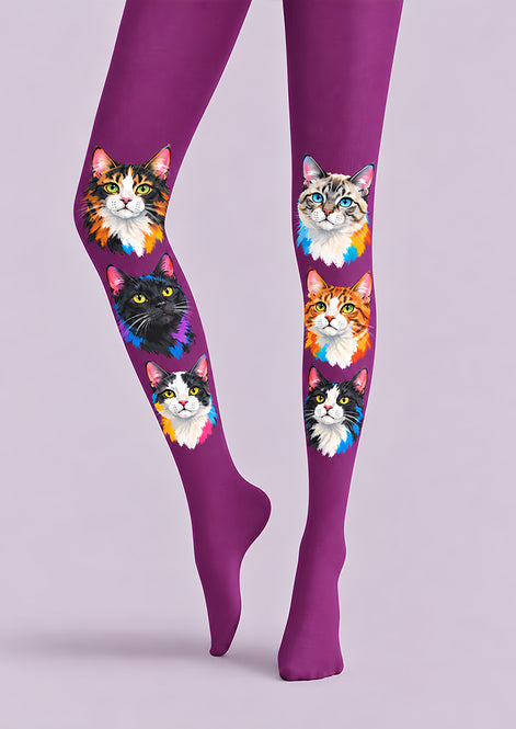 Fun Cat Animal Print Tights Hosiery Pantyhose Z69-72