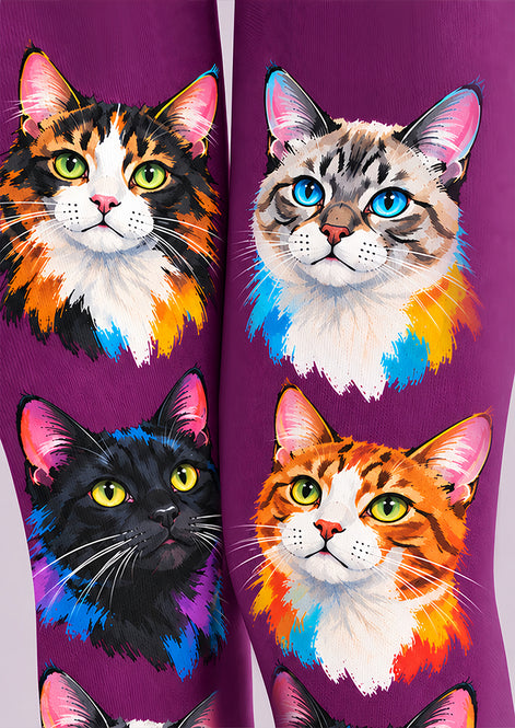 Fun Cat Animal Print Tights Hosiery Pantyhose Z69-72