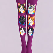 Fun Cat Animal Print Tights Hosiery Pantyhose Z69-72