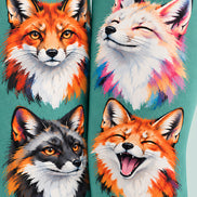 Fox Face Pattern Tights Hosiery Pantyhose Z69-73