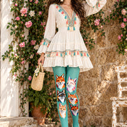 Fox Face Pattern Tights Hosiery Pantyhose Z69-73