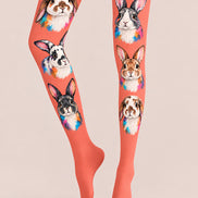 Rabbit Face Pattern Tights Hosiery Pantyhose Z69-74