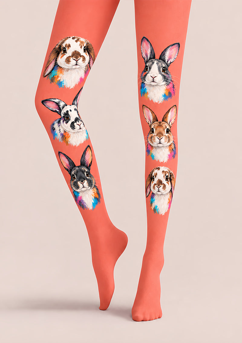 Rabbit Face Pattern Tights Hosiery Pantyhose Z69-74
