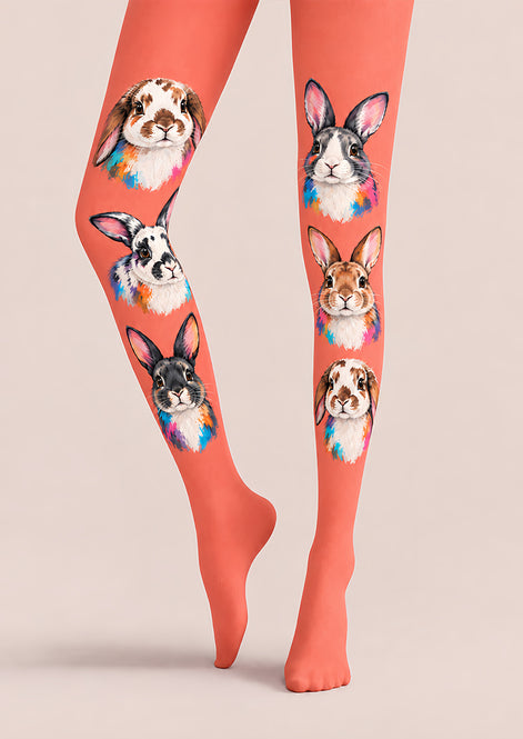 Rabbit Face Pattern Tights Hosiery Pantyhose Z69-74