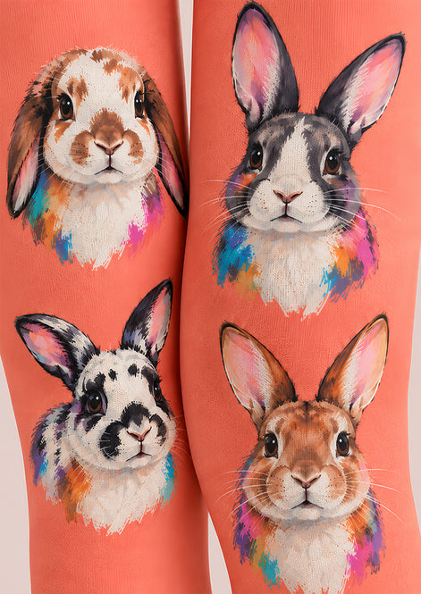 Rabbit Face Pattern Tights Hosiery Pantyhose Z69-74