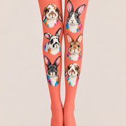 Rabbit Face Pattern Tights Hosiery Pantyhose Z69-74