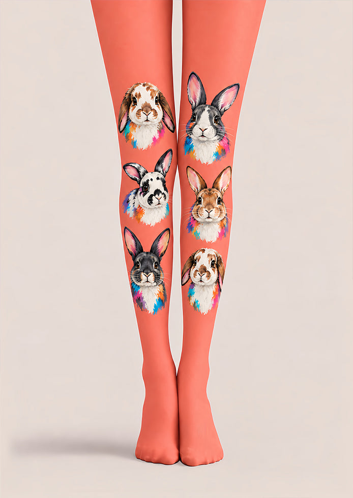 Rabbit Face Pattern Tights Hosiery Pantyhose Z69-74