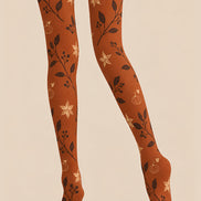 Autumn Floral Botanical Tights Hosiery Pantyhose Z69-81