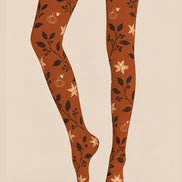 Autumn Floral Botanical Tights Hosiery Pantyhose Z69-81