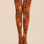 Autumn Floral Botanical Tights Hosiery Pantyhose Z69-81