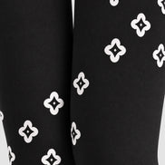 Minimal White Motif Tights Hosiery Pantyhose Z69-82