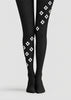 Minimal White Motif Tights Hosiery Pantyhose Z69-82