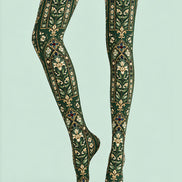 Gothic Floral Stained Glass Tights Hosiery Pantyhose Z69-84