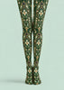 Gothic Floral Stained Glass Tights Hosiery Pantyhose Z69-84