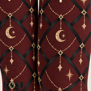Gothic Burgundy Chain Pattern Tights Pantyhose Z69-85