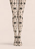 Black Gothic Ribbon Bow Tights Hosiery Pantyhose Z69-87