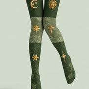 Green Celestial Gothic Tights Hosiery Pantyhose Z69-88