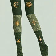 Green Celestial Gothic Tights Hosiery Pantyhose Z69-88