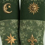 Green Celestial Gothic Tights Hosiery Pantyhose Z69-88