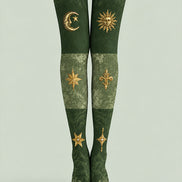 Green Celestial Gothic Tights Hosiery Pantyhose Z69-88