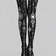 Black Astrology Graphic Tights Hosiery Pantyhose Z69-89