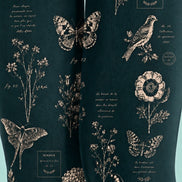 Vintage Nature Tights Butterfly Bird Botanical Pantyhose Z69-9