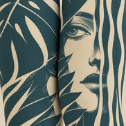 Abstract Face Graphic Tights Hosiery Pantyhose Z69-90