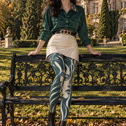 Abstract Face Graphic Tights Hosiery Pantyhose Z69-90