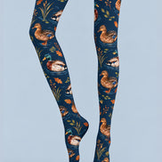 Navy Animal Duck Pattern Tights Hosiery Pantyhose Z69-93