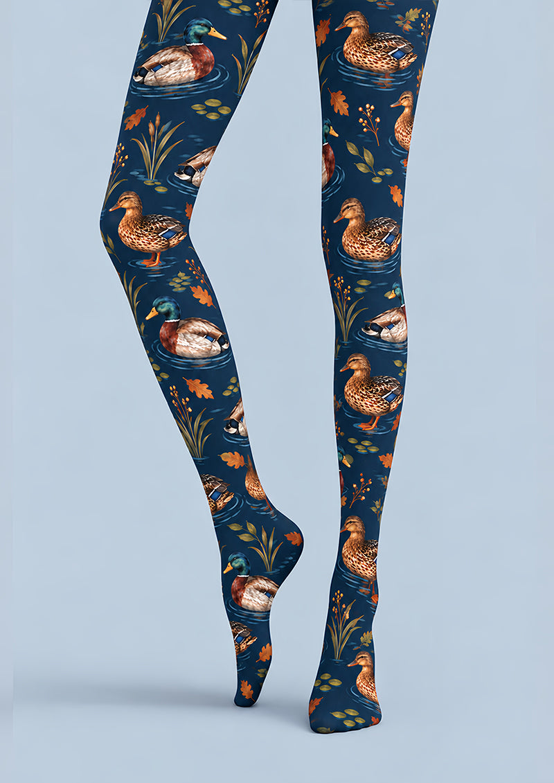 Navy Animal Duck Pattern Tights Hosiery Pantyhose Z69-93