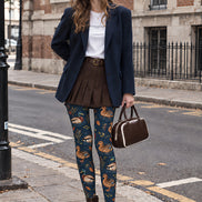 Navy Animal Duck Pattern Tights Hosiery Pantyhose Z69-93